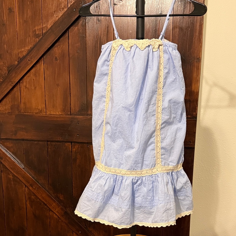 GAP Kids Light Blue Dress with Beige Lace